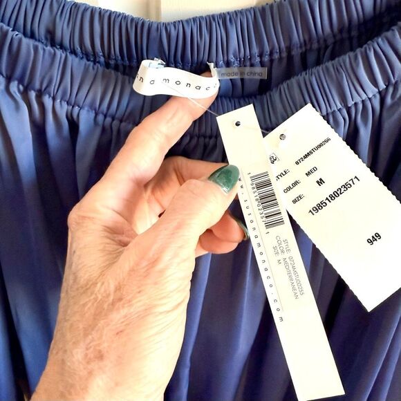 NWT Suzana Monaco off the shoulders matte satin blouson bodysuit. Size M - Picture 9 of 13